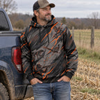 Upland Ember Slash Field Pullover Hoodie angled view