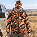 Upland Blaze Rise Fleece Full-Zip Hoodie worn outdoors