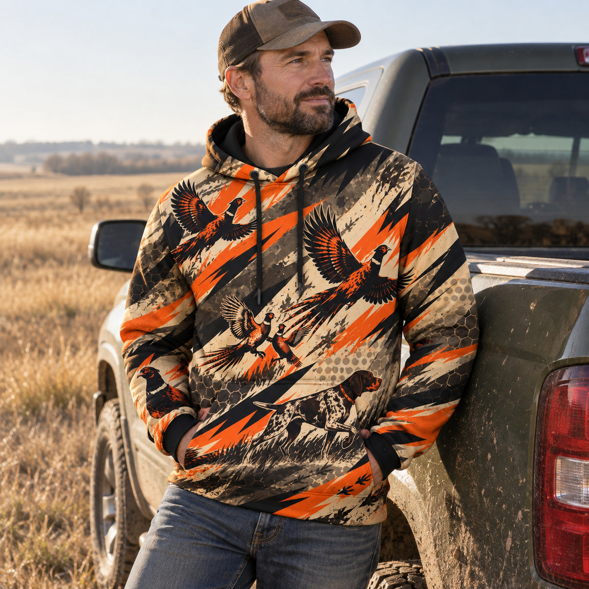 Upland Blaze Rise Field Pullover Hoodie angled view