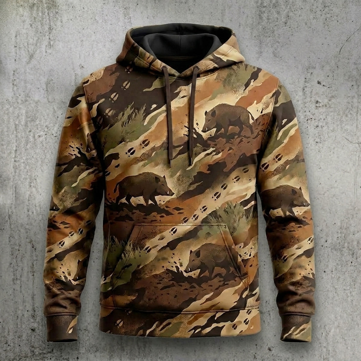Wild Boar Hunting Timber Sounder Field Pullover Hoodie front