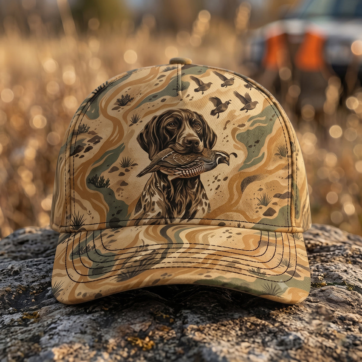 Point And Retrieve Quail Classic Cap front