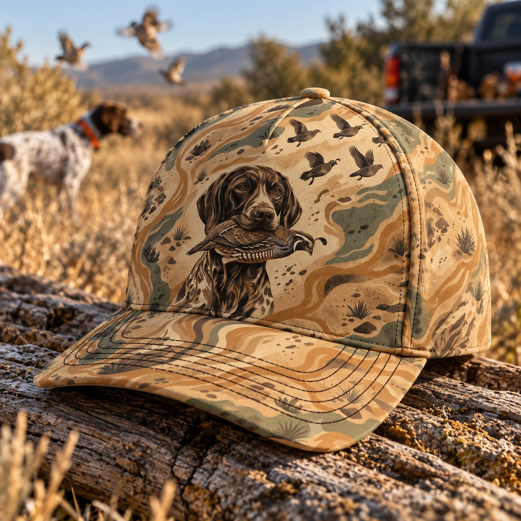 Point And Retrieve Quail Classic Cap side view