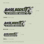 Size guide: 4 inch, 6 inch and 8 inch wide emblems shown to scale