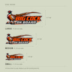 Size guide: 4 inch, 6 inch and 8 inch wide emblems shown to scale