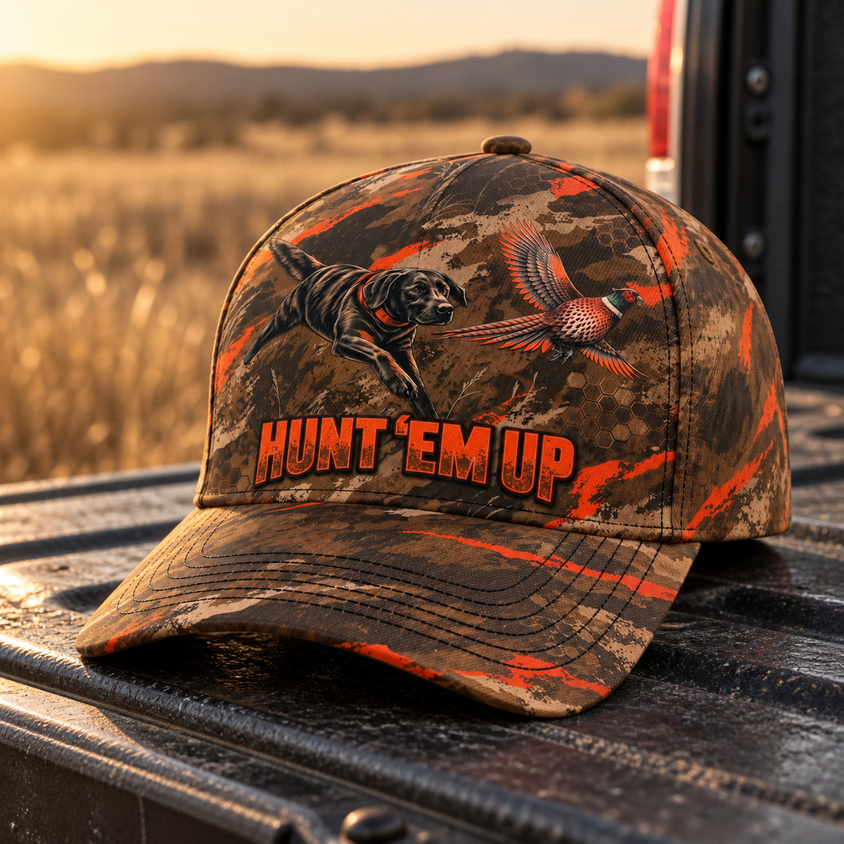 Hunt Em Up Blaze Splash Retriever Classic Cap side