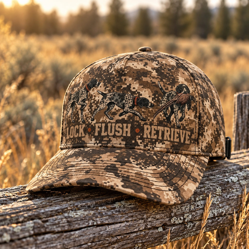 Lock Flush Retrieve Prairie Grass Camo Classic Cap side