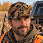 Ember Split Upland Pointer Classic Cap worn outdoors