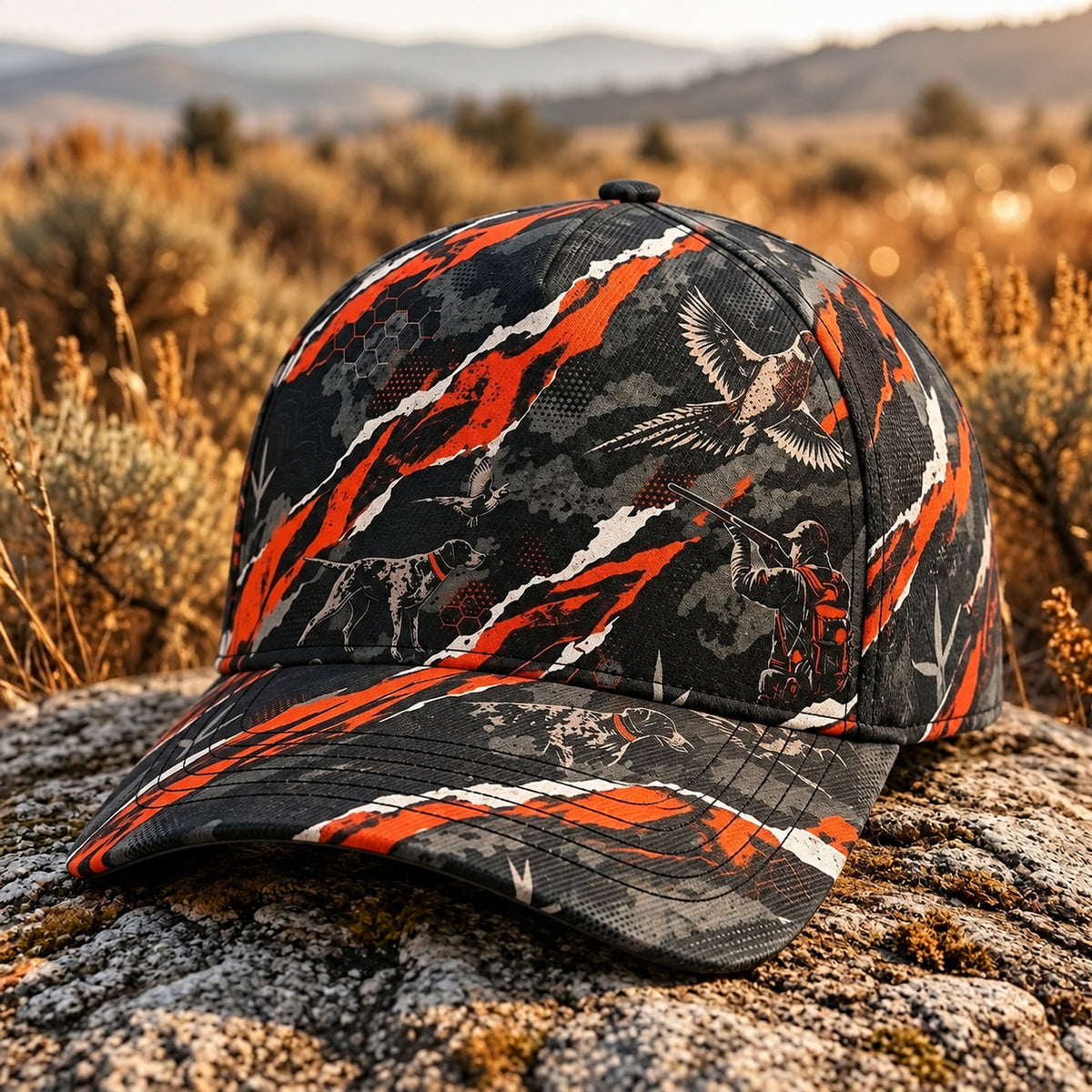 Blaze Slash Rooster Camo Classic Cap side view