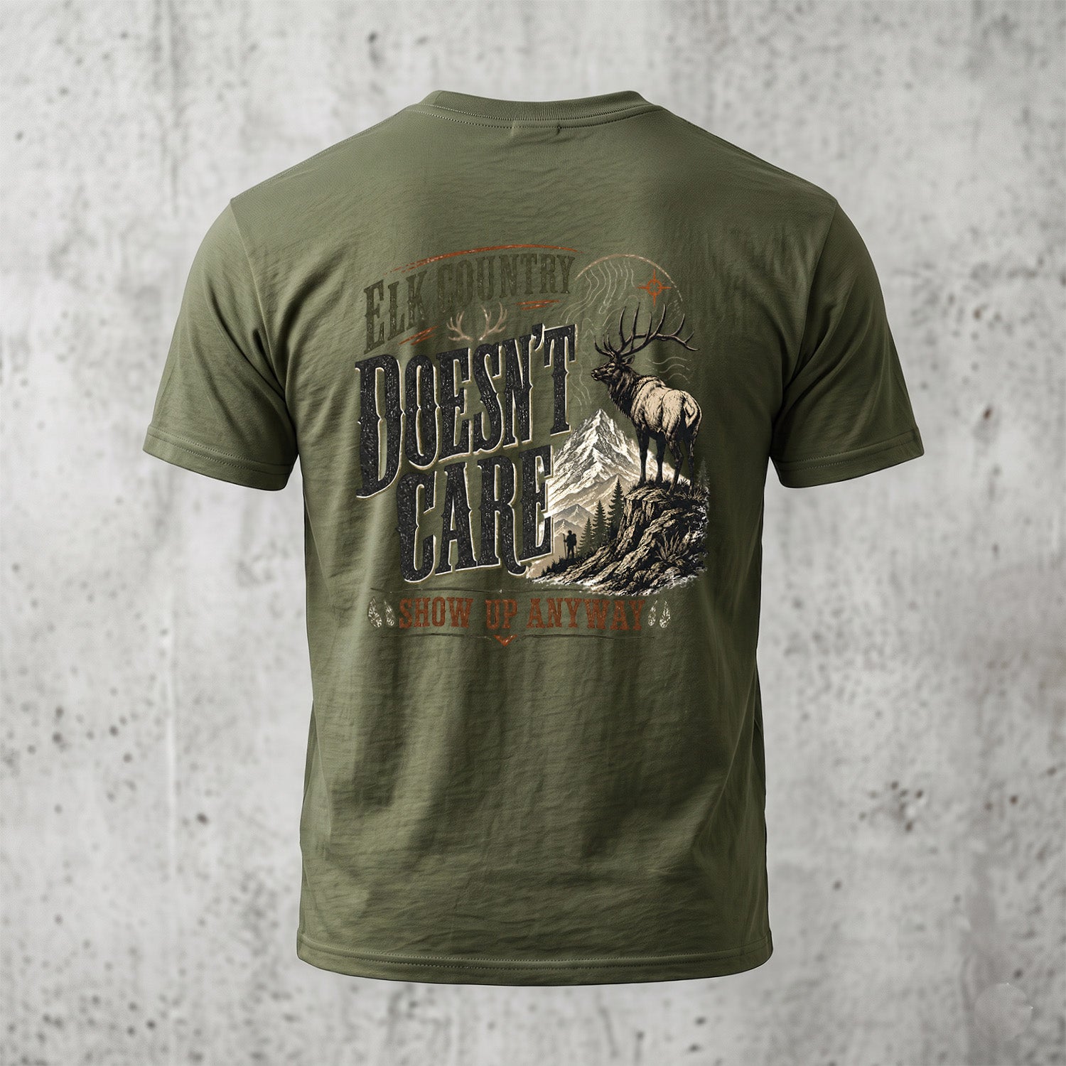 Elk Hunting - Back Graphic T-Shirt EHCT1003