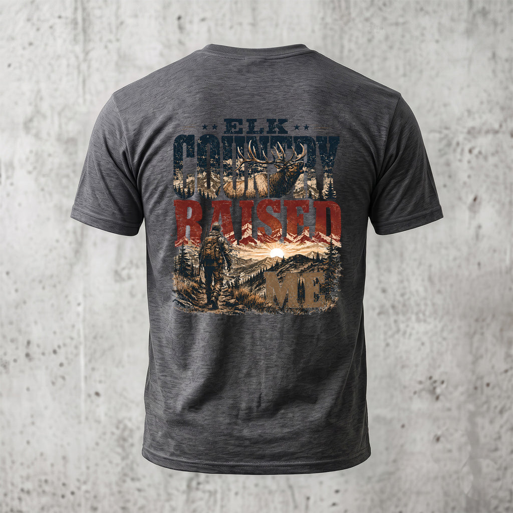 Elk Hunting - Back Graphic T-Shirt EHCT1006