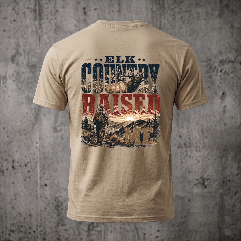 Elk Hunting - Back Graphic T-Shirt EHCT1006