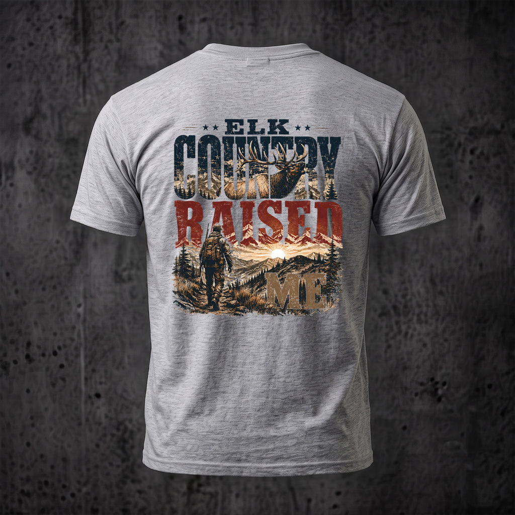 Elk Hunting - Back Graphic T-Shirt EHCT1006