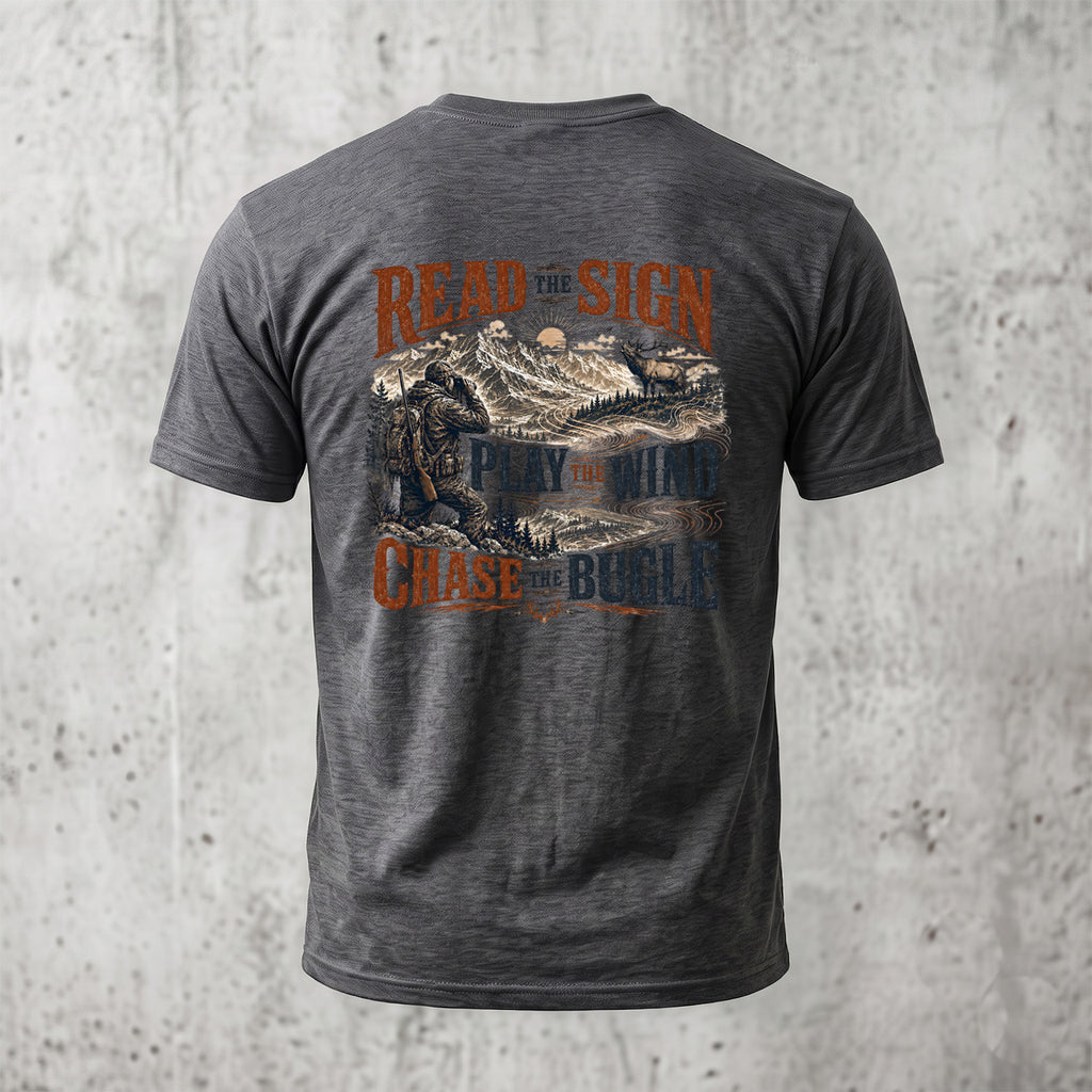 Elk Hunting - Back Graphic T-Shirt EHCT1007