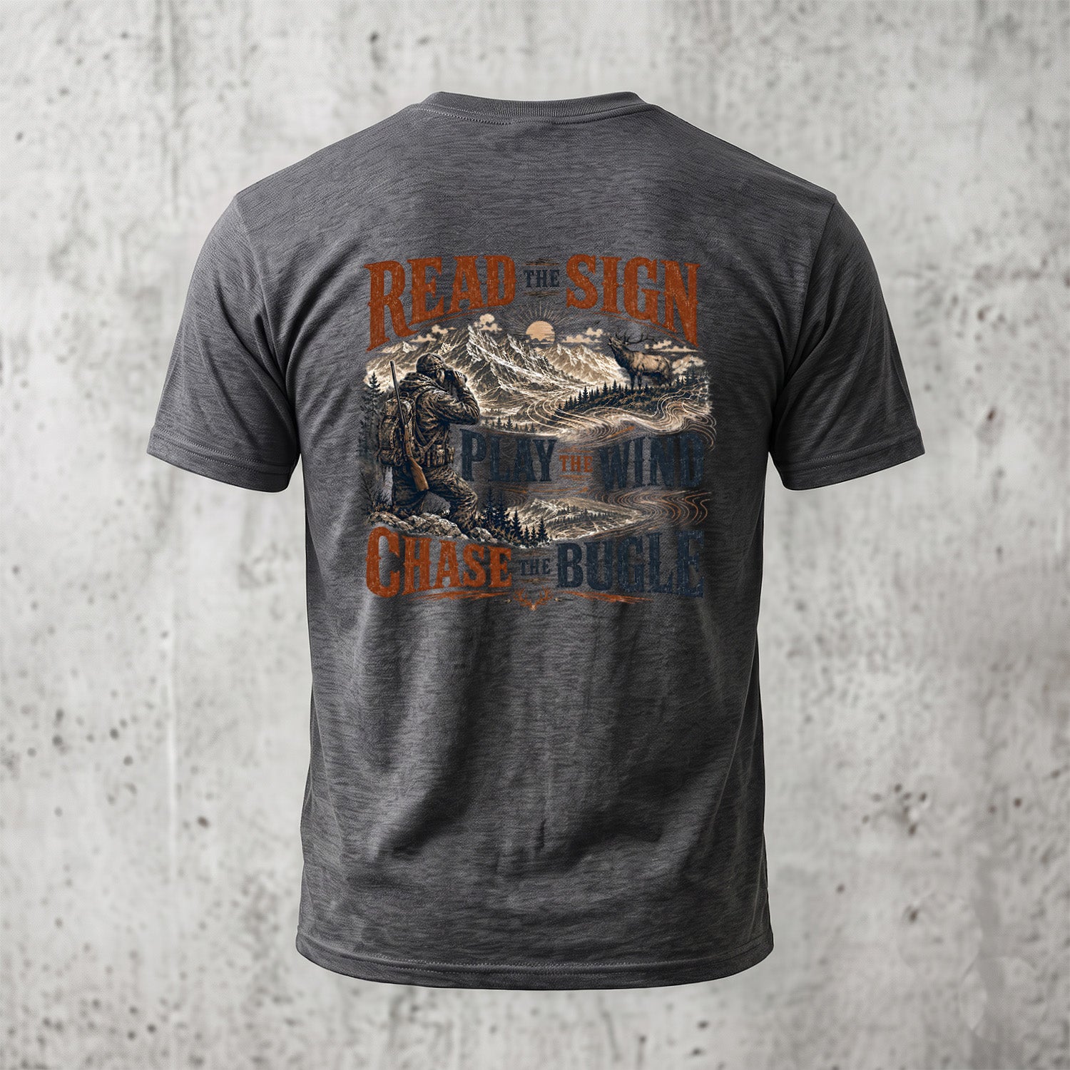 Elk Hunting - Back Graphic T-Shirt EHCT1007