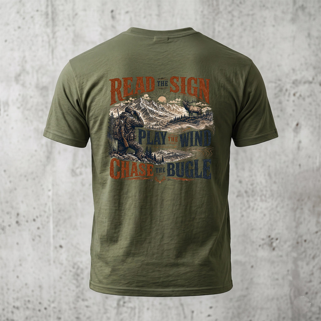 Elk Hunting - Back Graphic T-Shirt EHCT1007