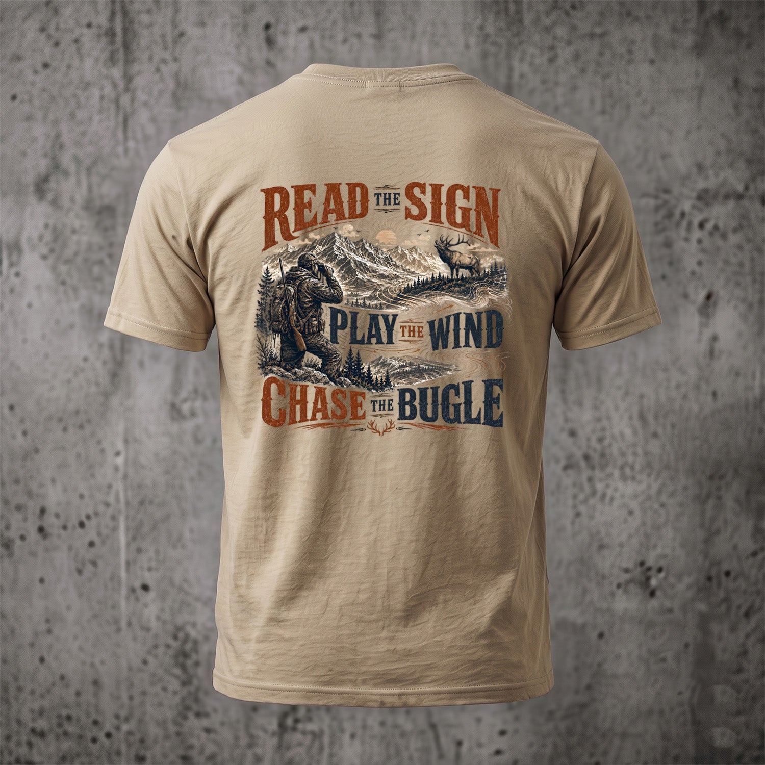 Elk Hunting - Back Graphic T-Shirt EHCT1007