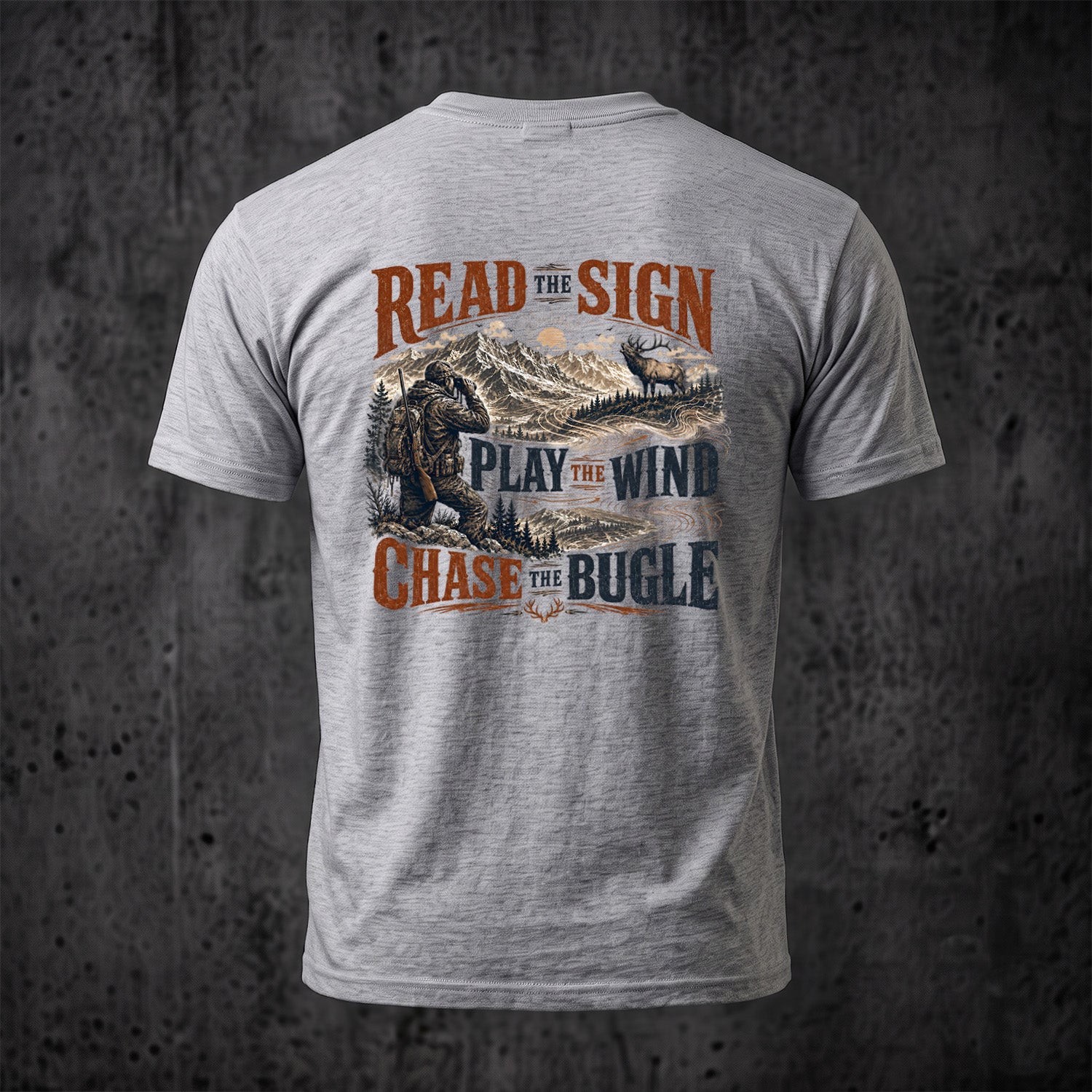 Elk Hunting - Back Graphic T-Shirt EHCT1007