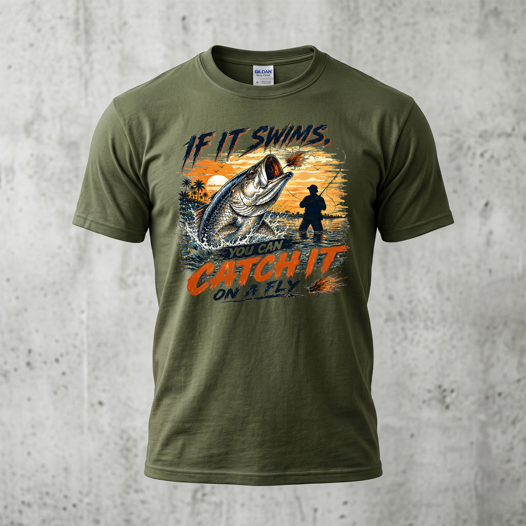 Fly Fishing Tarpon - Outdoor Cotton T-Shirt FFTCT1001