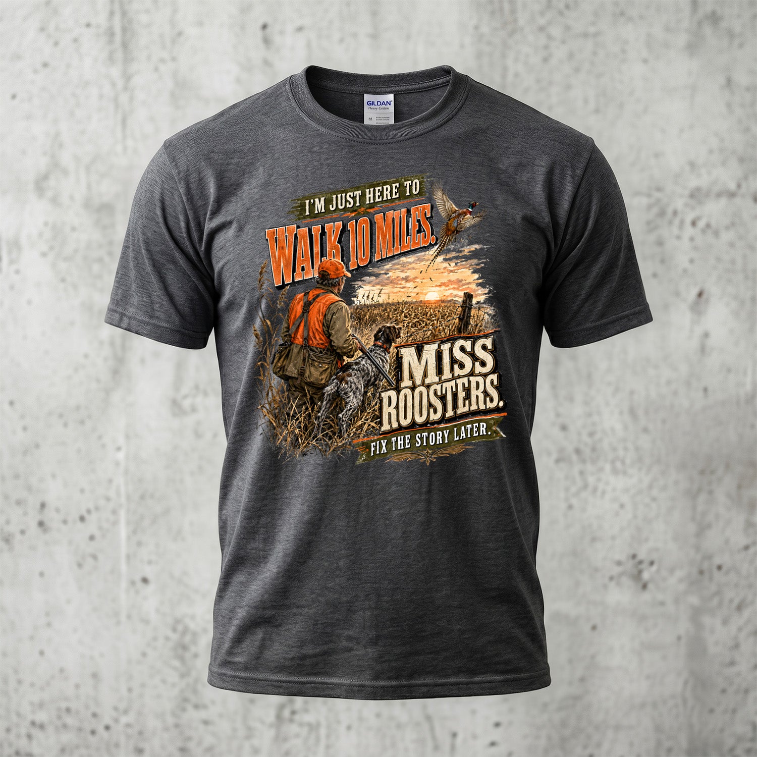 Upland Pheasant Hunting - Outdoor Cotton T-Shirt PHCT1076