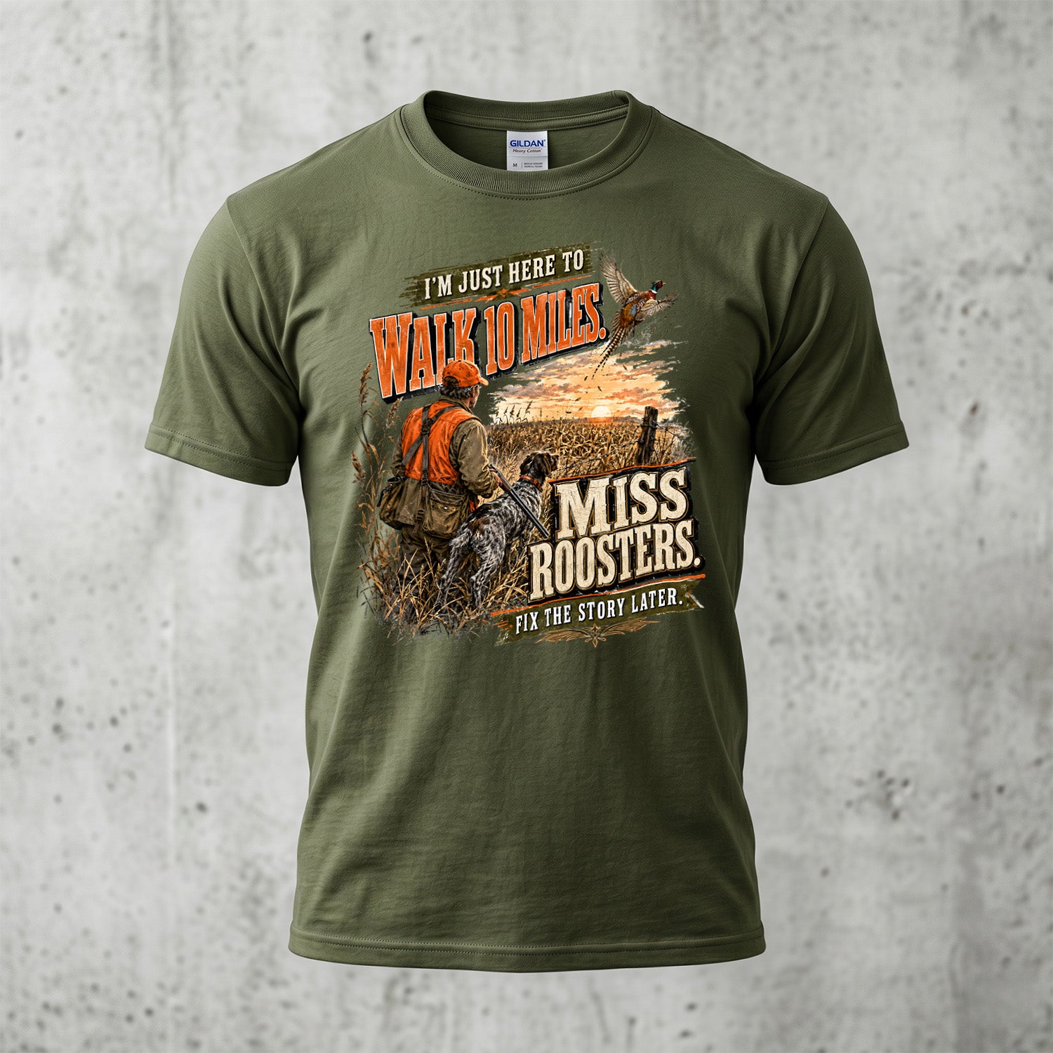 Upland Pheasant Hunting - Outdoor Cotton T-Shirt PHCT1076