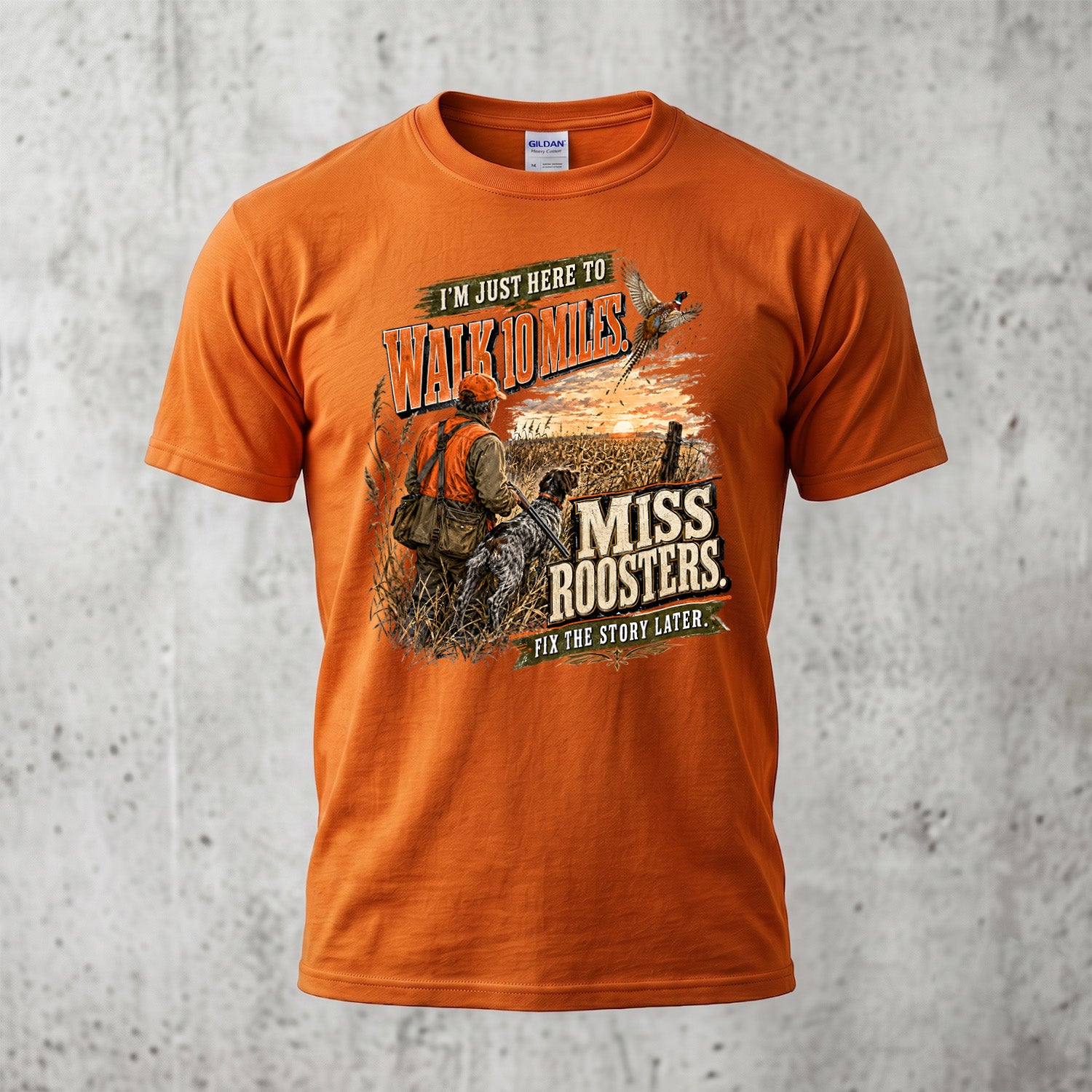 Upland Pheasant Hunting - Outdoor Cotton T-Shirt PHCT1076