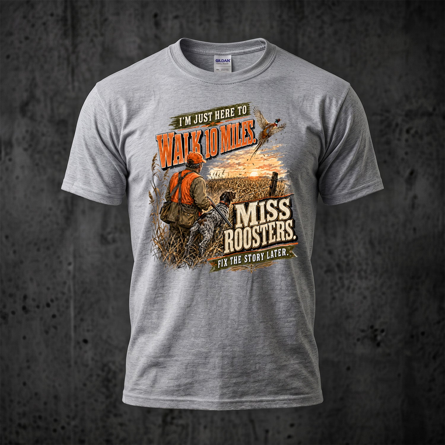 Upland Pheasant Hunting - Outdoor Cotton T-Shirt PHCT1076