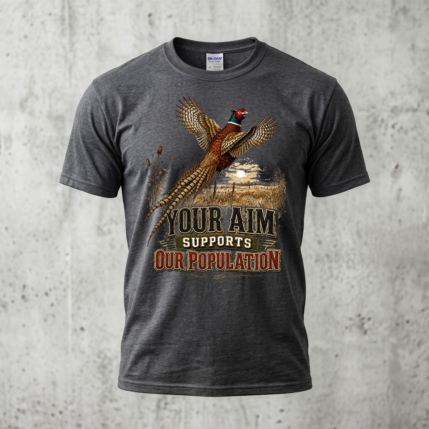 Upland Pheasant Hunting - Outdoor Cotton T-Shirt PHCT1079