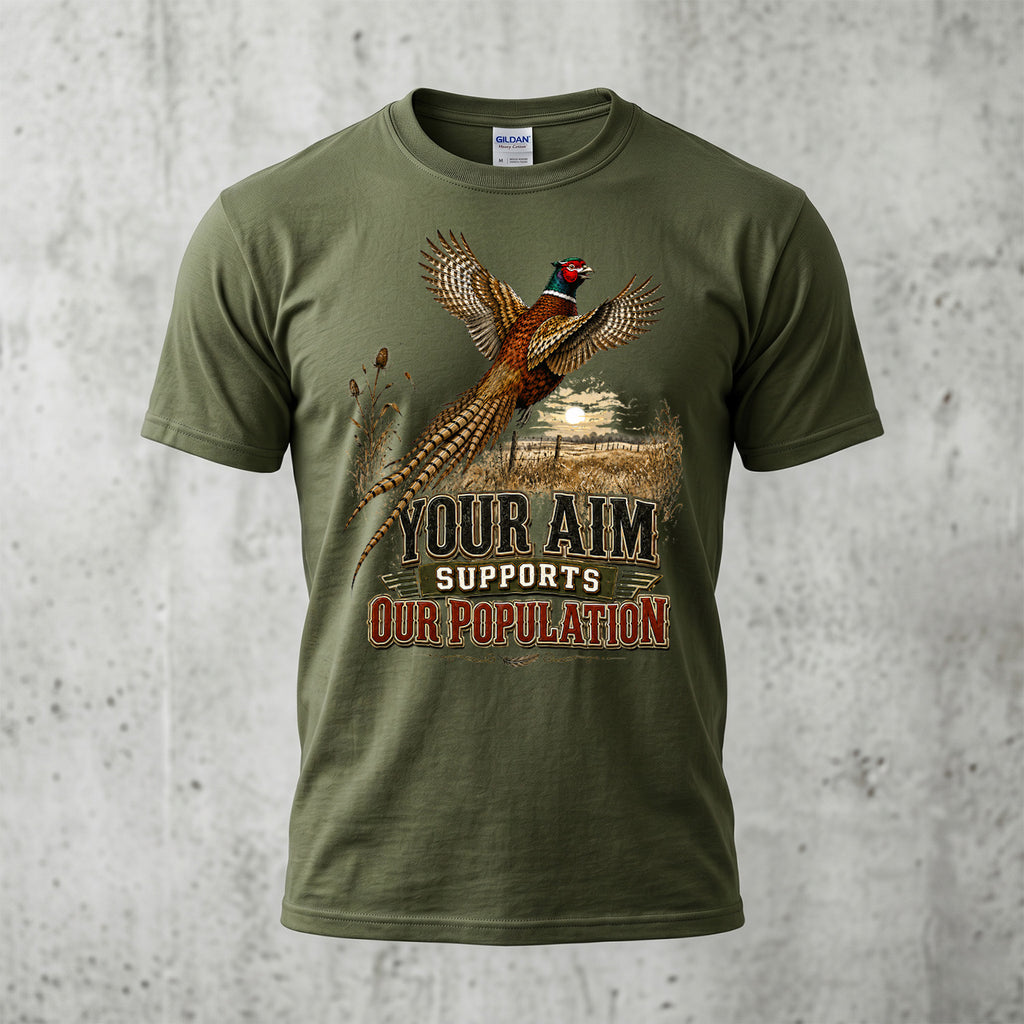 Upland Pheasant Hunting - Outdoor Cotton T-Shirt PHCT1079
