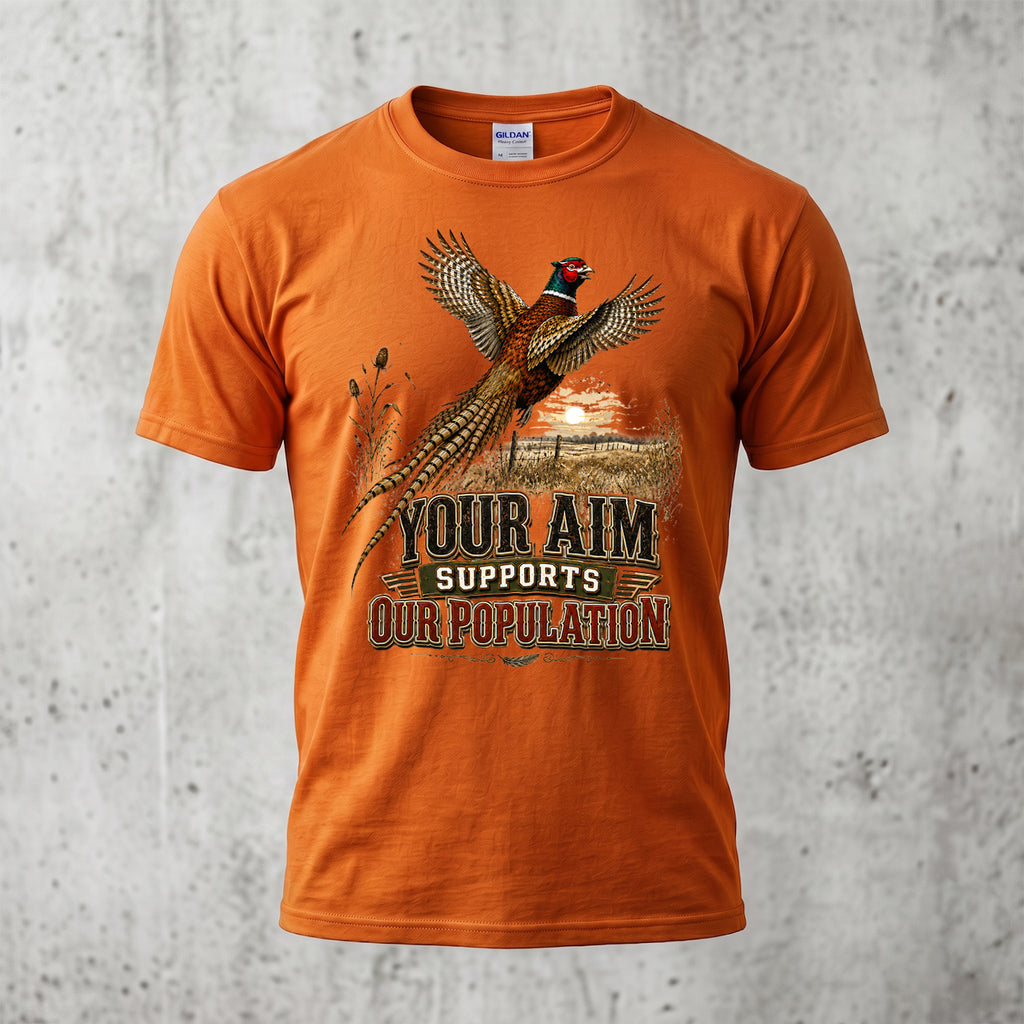 Upland Pheasant Hunting - Outdoor Cotton T-Shirt PHCT1079