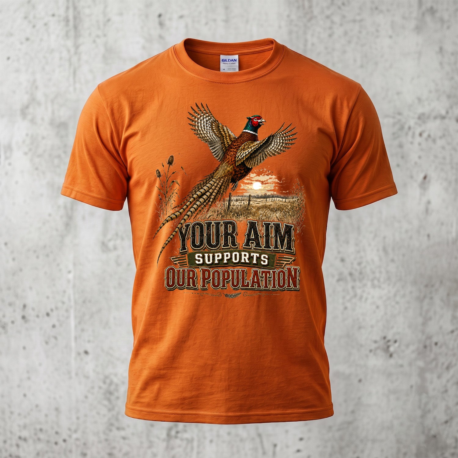 Upland Pheasant Hunting - Outdoor Cotton T-Shirt PHCT1079