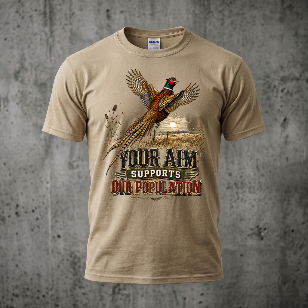 Upland Pheasant Hunting - Outdoor Cotton T-Shirt PHCT1079